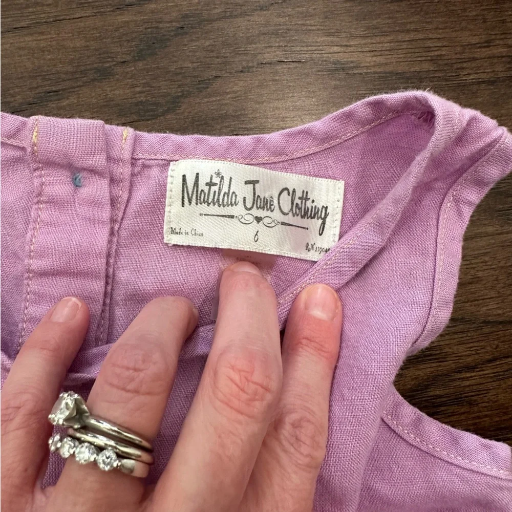 Matilda Jane linen blend Hemingway Purple dress 6 - Picture 2 of 6